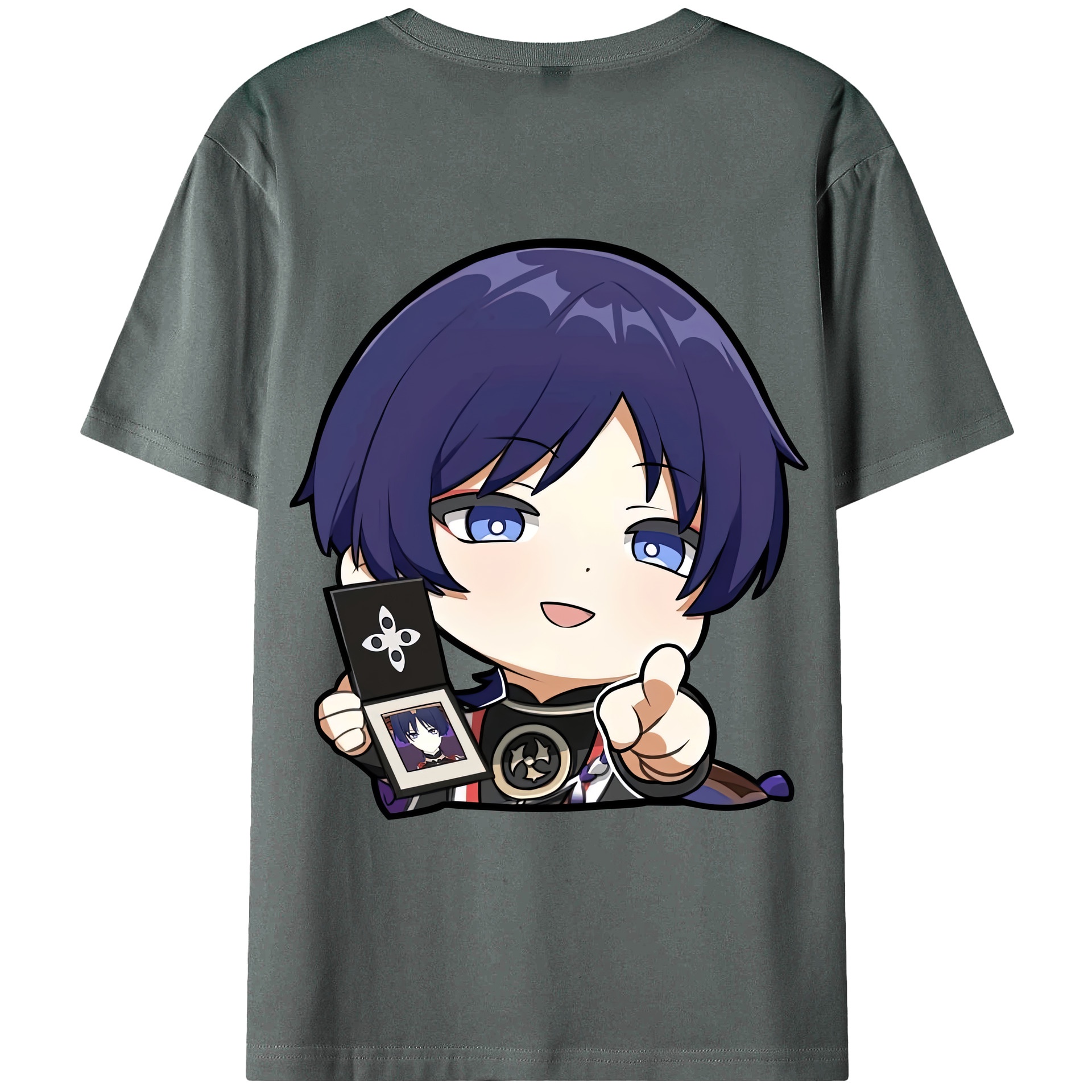 げんし神 さんペい genshin Sanpei 綿100％ メンズ半袖Tシャツ（バックプリント） 通気性